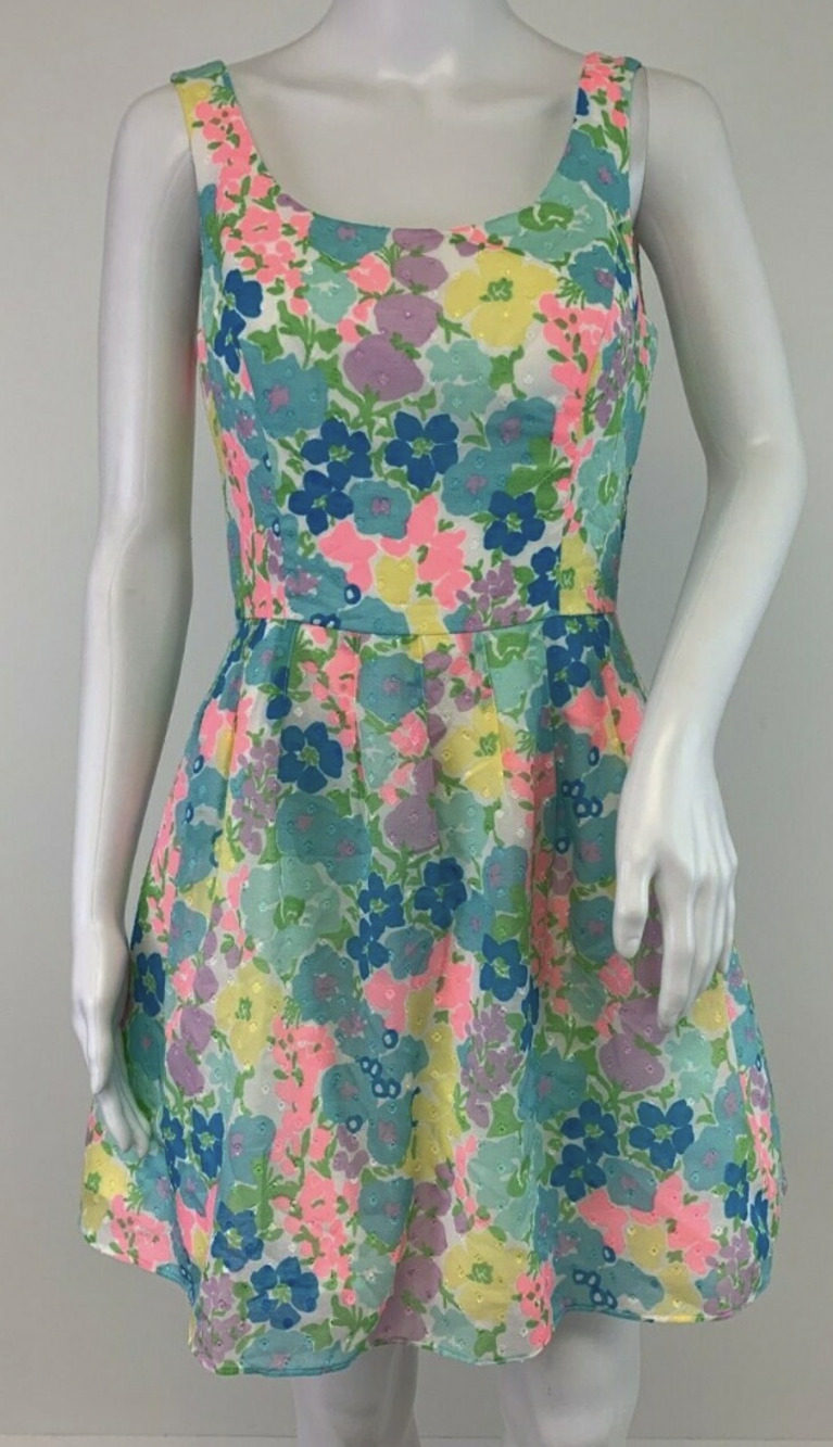 NEW Lilly Pulitzer Spring Fling Pastel Floral Posey Dress, Scoop Fit & Flare - 6